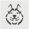 Siberian Husky Dog Face Wall Cookie DIY Craft Reusable Stencil